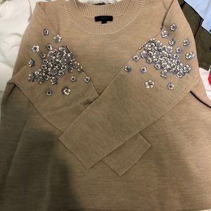 J Crew Embellished Sweater